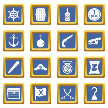 Korsan simgeleri mavi ayarla