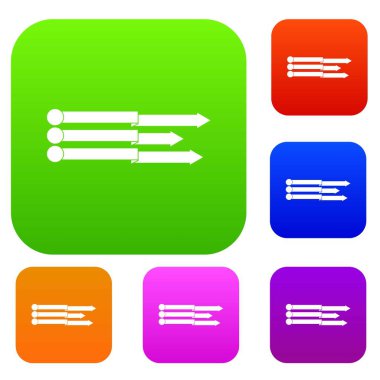 Infographic okları koleksiyonu ayarla