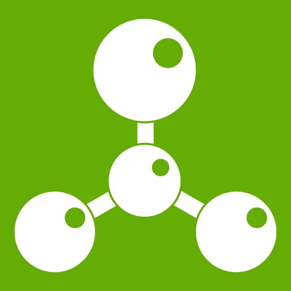 Хімічні та фізичні молекули значок зеленого — стоковий вектор