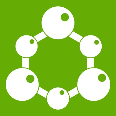 Kimyasal ve fiziksel molekülleri simgesi yeşil