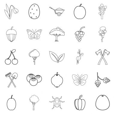 Ekimi Icons set, anahat stili