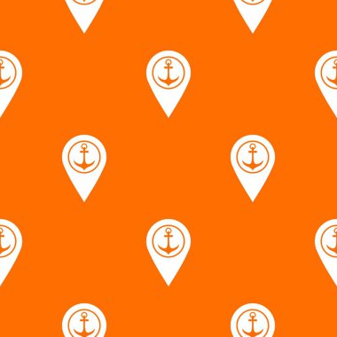 Harita işaretçi simgesi çapa ve deniz bağlantı noktası deseni ile sorunsuz