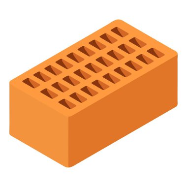 Tuğla simgesi, izometrik 3d stili
