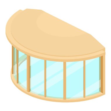 Pencere çerçevesi simgesi, izometrik 3d stili