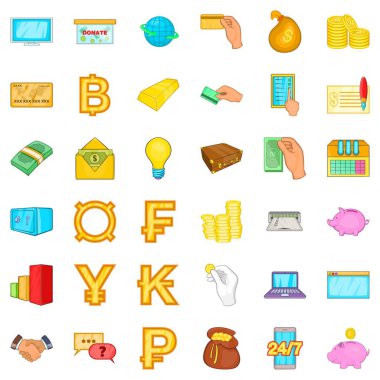 Güvenli Icons set, karikatür tarzı