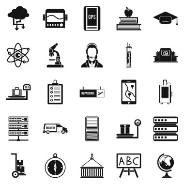 Küre Icons set, basit tarzı