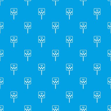 Taksi desen kesintisiz mavi işareti