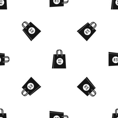 Duty free alışveriş çantası desen sorunsuz siyah