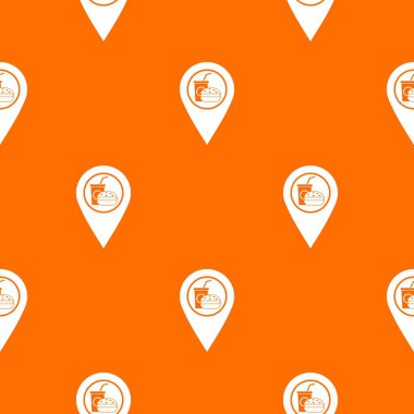 Fast food ve Restoran harita işaretçi desen sorunsuz