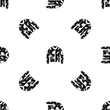 Kamuflaj ceketi desen sorunsuz siyah