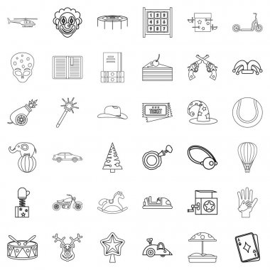 Park Icons set, anahat stili