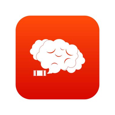 Göz yaşartıcı gaz simgesi dijital kırmızı