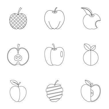 Maymun simge seti, anahat stili