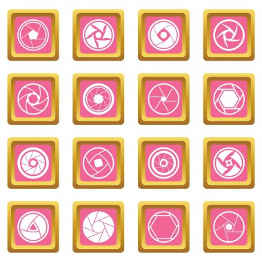 Fotoğraf diyafram simgeler pembe