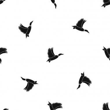 Sorunsuz siyah ördek desen