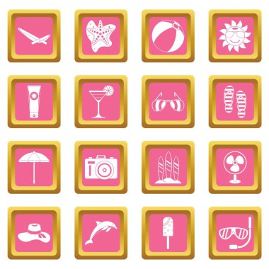 Yaz geri kalan simgeleri pembe