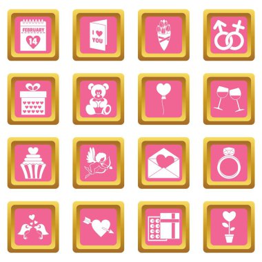 Saint Valentine Icons pembe