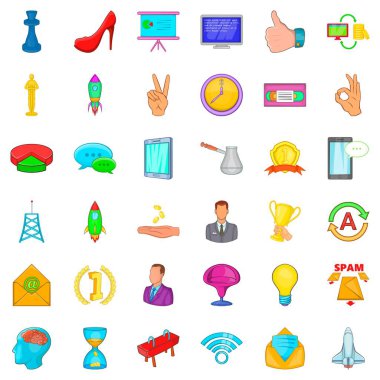 Icons set, karikatür tarzı spam