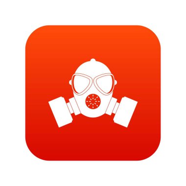 Gaz maskesi simgesi dijital kırmızı