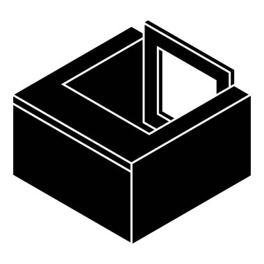 Bodrum pencere çerçevesi simgesi, basit siyah stil