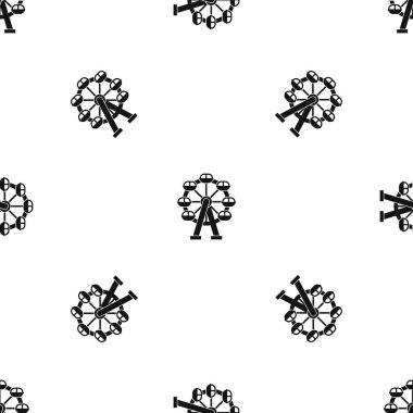 Dönme dolap desen sorunsuz siyah