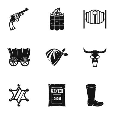 Şerif simge seti, basit tarzı