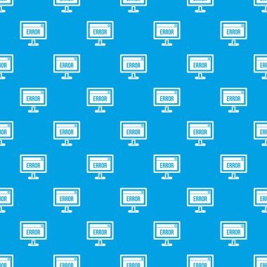 Bir bilgisayar monitörü desen kesintisiz mavi tabelada hata