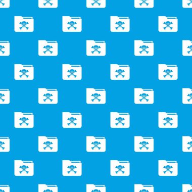 Dosya klasörü bir kafatası desen kesintisiz mavi