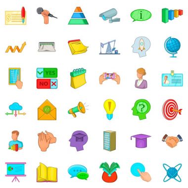 İstişare Icons set, karikatür tarzı