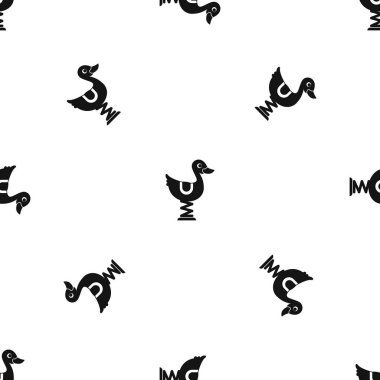 Ördek bahçesi desen sorunsuz siyah binmek