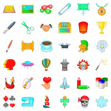 Sunu Icons set, karikatür tarzı