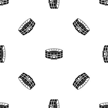 Stadyum desen sorunsuz siyah