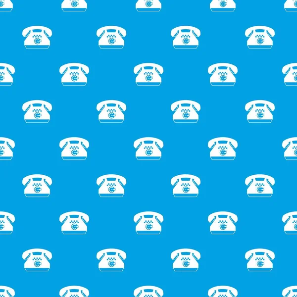 Pola telepon taksi biru mulus - Stok Vektor