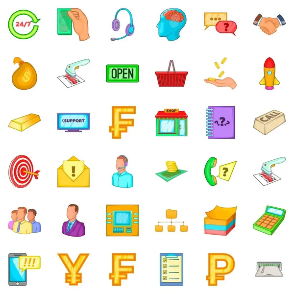 Para kartı Icons set, karikatür tarzı