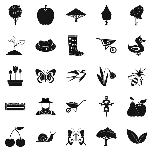 Bitki Icons set, basit tarzı