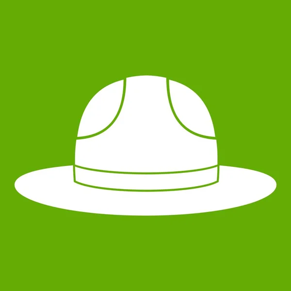 Cappello canadese icona verde — Vettoriale Stock