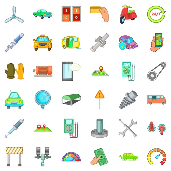 Hız göstergesi Icons set, karikatür tarzı