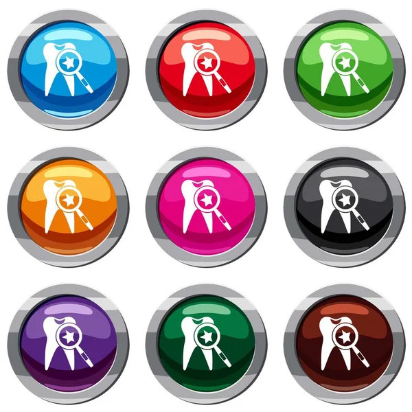 Cam set 9 koleksiyonu büyüteç ile diş