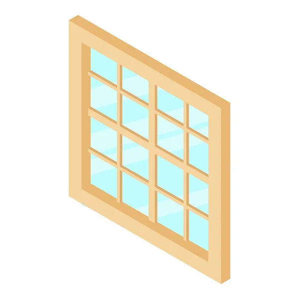 Lattice window frame icon, isometric 3d style — Stock Vector