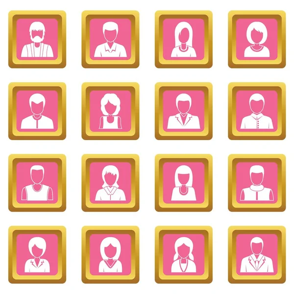 Infographic tasarım bölümleri simgeler pembe