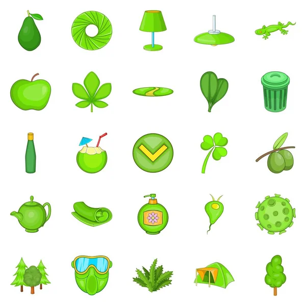 Doğa Icons set, karikatür tarzı gücünü