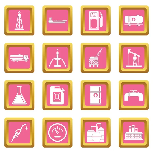 Doğa öğeleri simgeler pembe