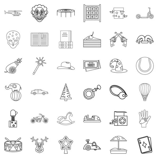 Park Icons set, anahat stili