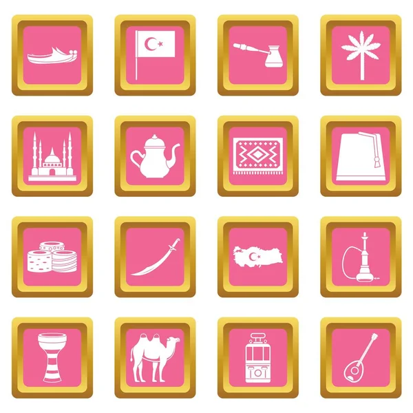 Türkiye'de seyahat simgeler pembe