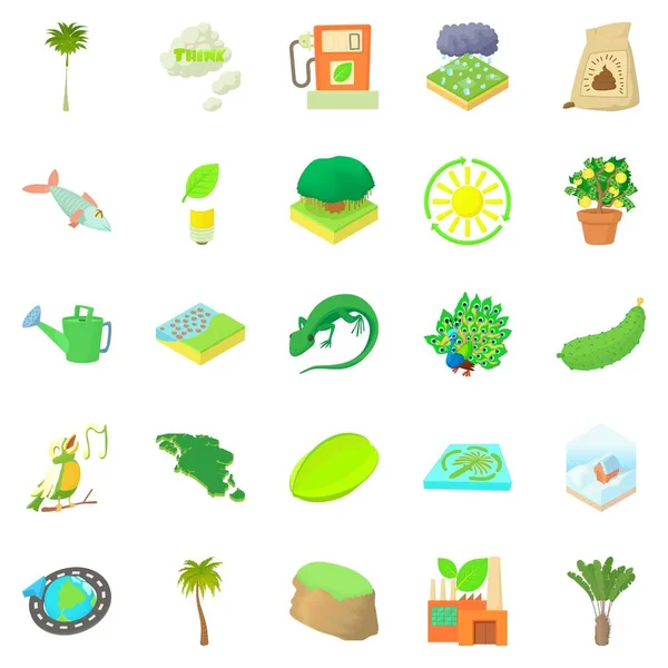 Hayat Icons set, karikatür tarzı