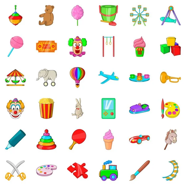 Icons set oynarken, karikatür tarzı