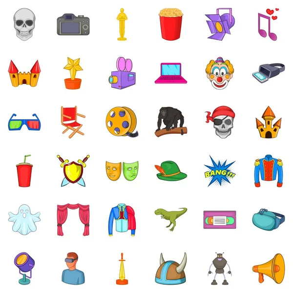 Komedi Icons set, karikatür tarzı