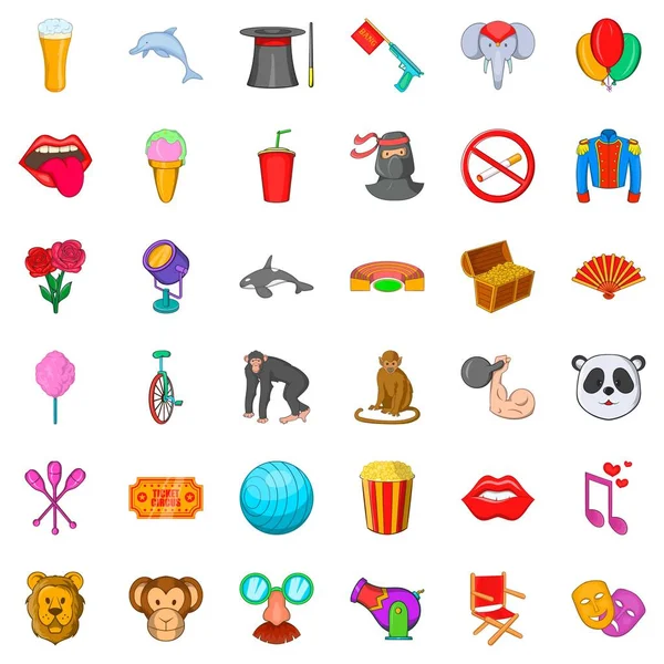 Top Icons set, karikatür tarzı