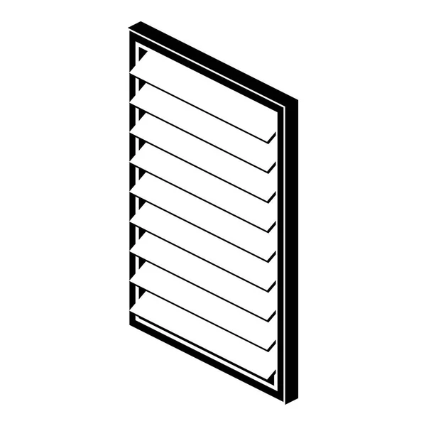 Rechthoekig frame vensterpictogram, eenvoudige zwarte stijl — Stockvector