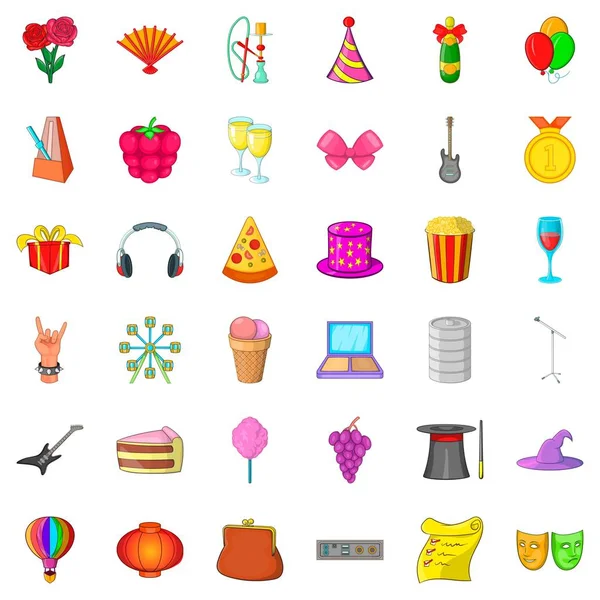 Sihirli şapka Icons set, karikatür tarzı